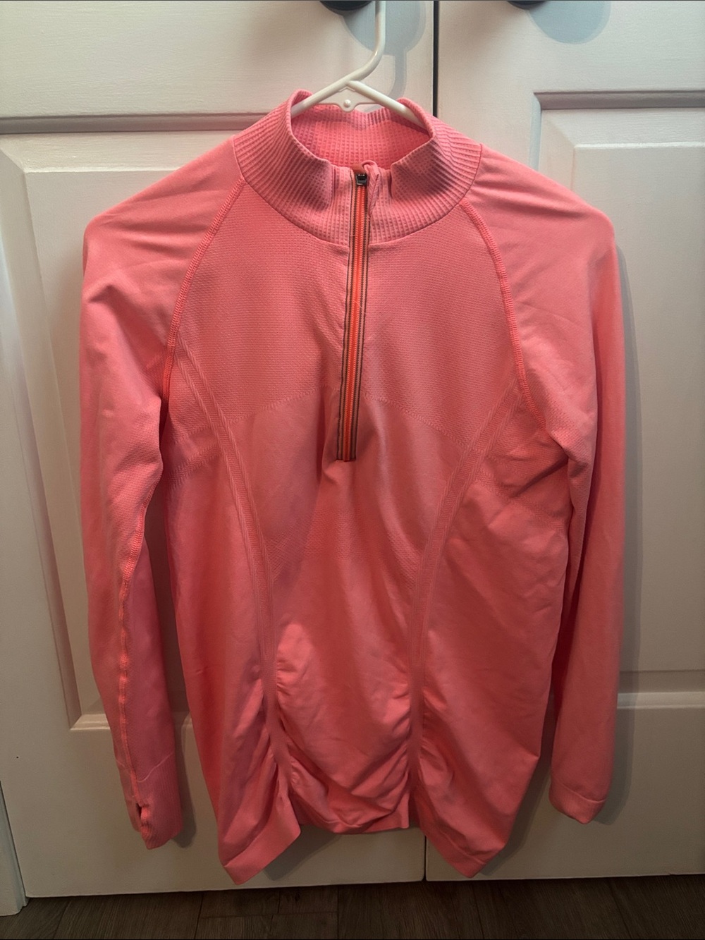 Athleta Women’s Coral Pink Half-Zip Performance Pullover – Medium